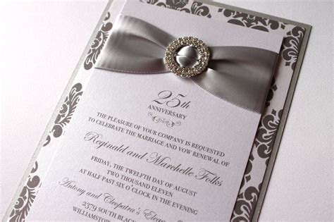 25th silver wedding anniversary invitations : 25th wedding  