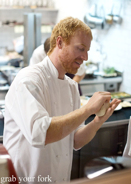 James Parry working with sourdough