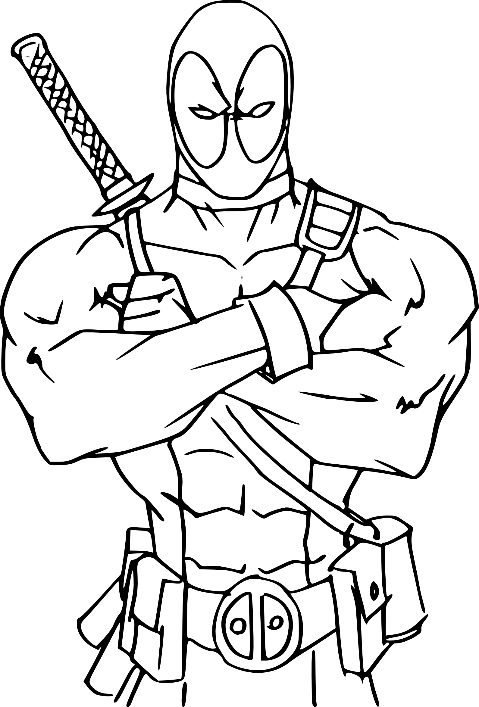Coloriage Deadpool à Imprimer