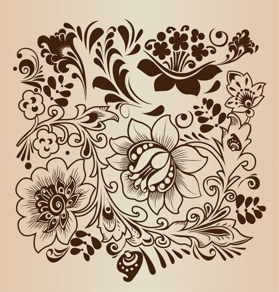 Download Decorative flower pattern vector illustration Free vector ...