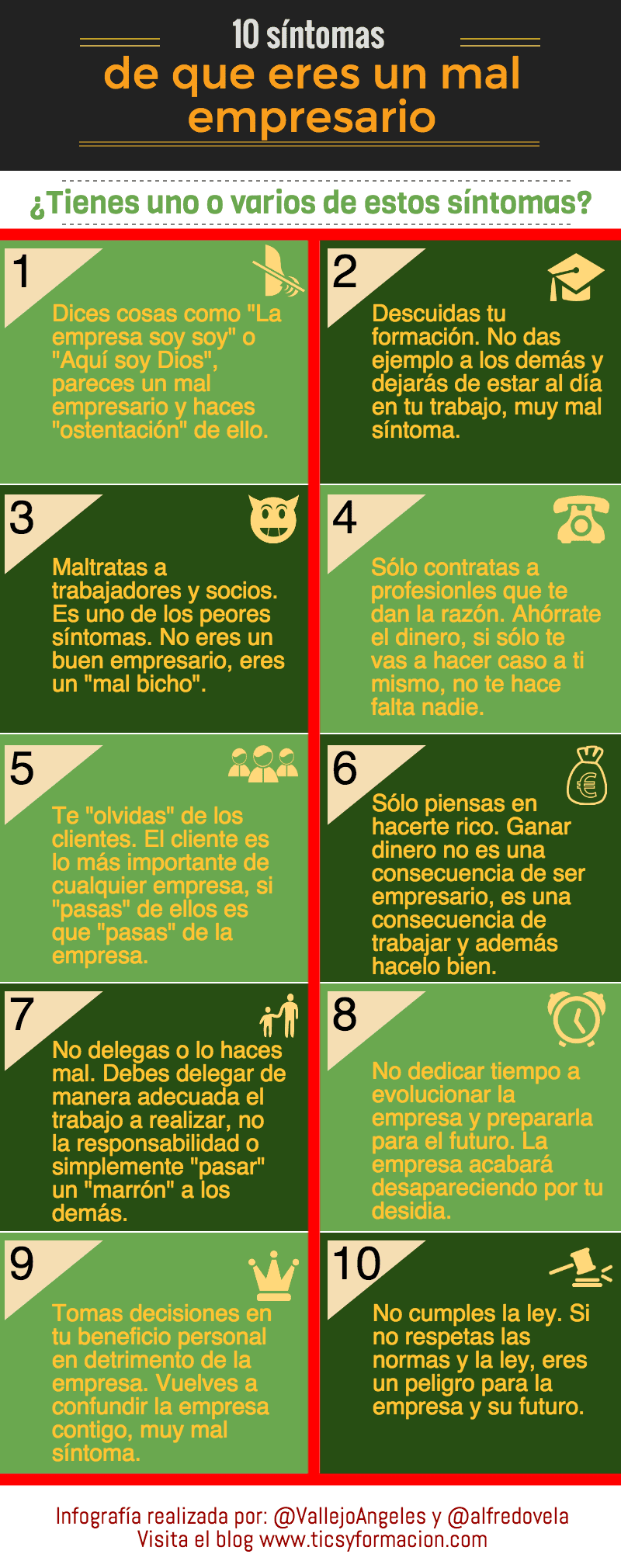 10 síntomas de que eres un mal empresario