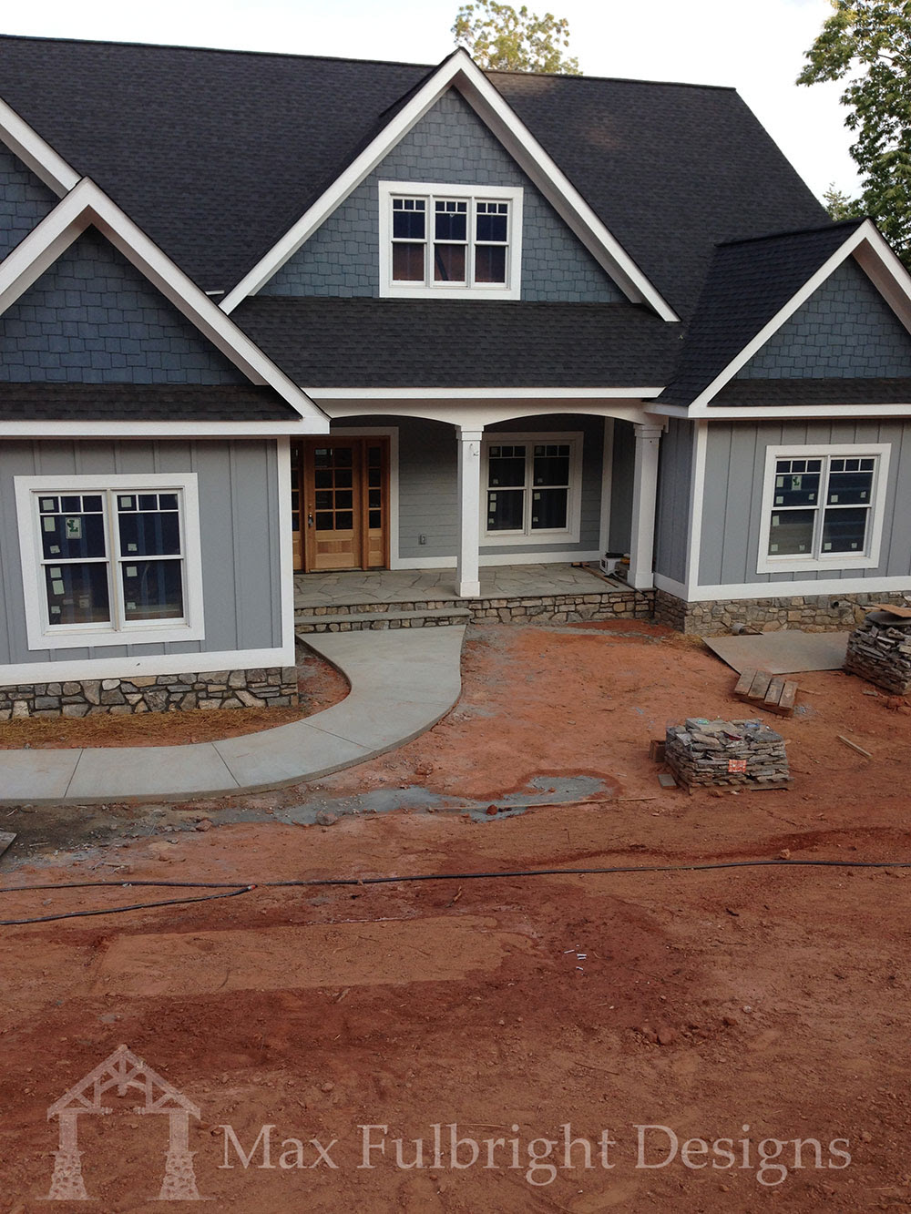 Craftsman Style Lake House Plan with Walkout Basement