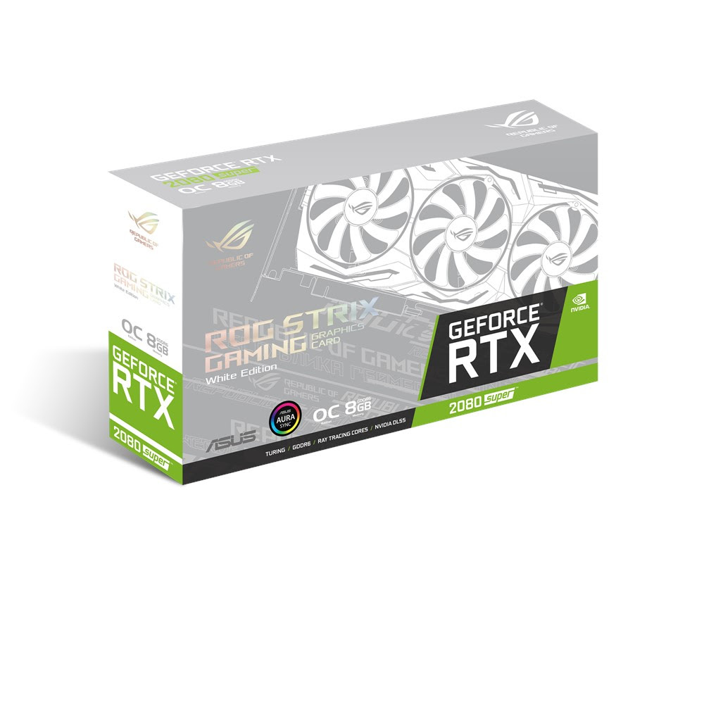Product Datasheet Asus Rog Strix Rtx80s O8g White Gaming Nvidia Geforce Rtx 80 Super 8 Gb Gddr6 Graphics Cards 90yv0dh3 M0nm00
