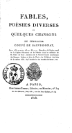 Fables, poésies diverses et quelques chansons du chevalier Coupé de Saint-Donat,...