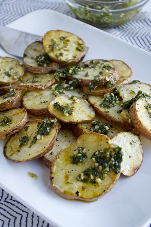 Tilapia with Grilled Potatoes and Chimichurri Sauce  Fashionable Foods