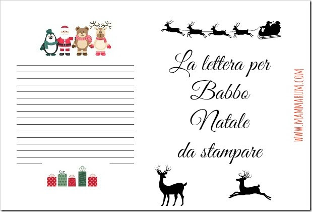Lettera Babbo Natale da stampare gratis - Mammarum