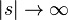  |s| \rightarrow \infty 