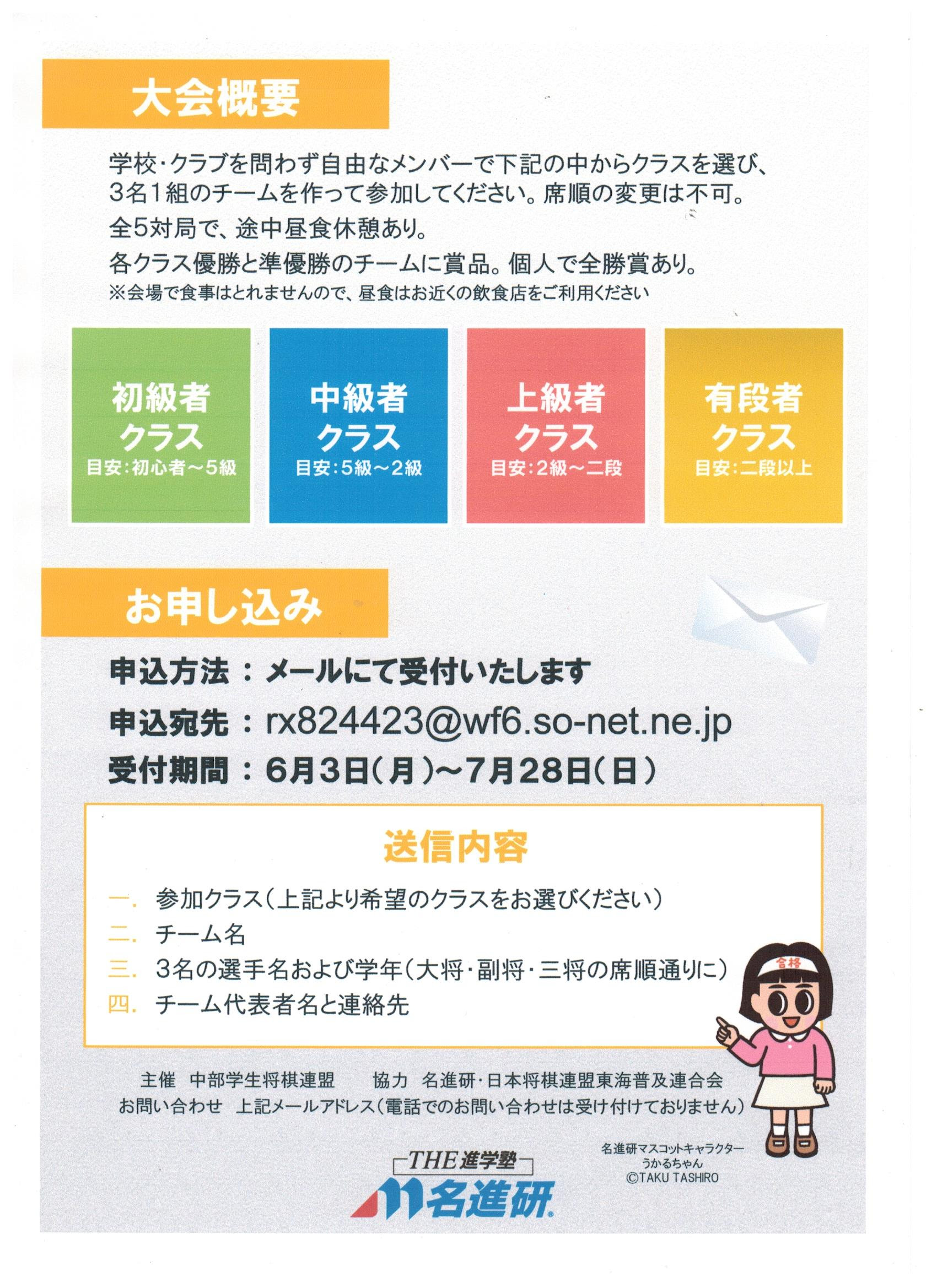 日本将棋連盟東海本部 大会 イベント