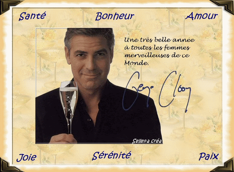 Voeux De Georges Clooney Les Cartes Virtuelles De Sellena