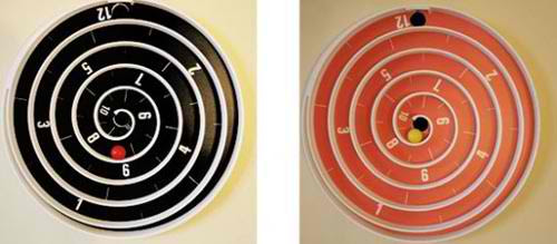 elegant spiral base ball clock