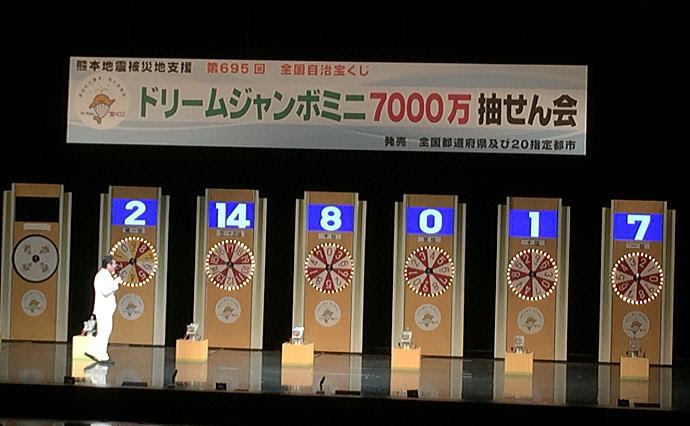 ドリームジャンボミニ7000万 第695回 当選番号 16年6月9日