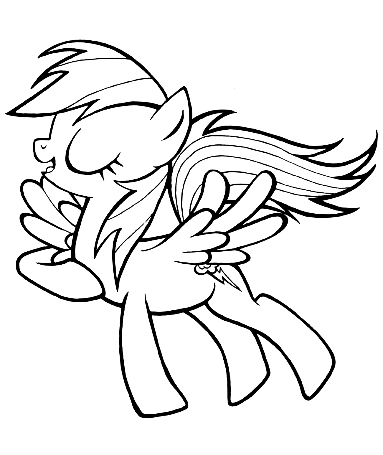 Download Rainbow Dash coloring pages to download and print for free