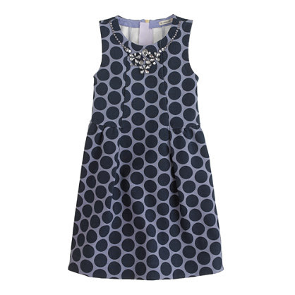 Girls' necklace dress in dot