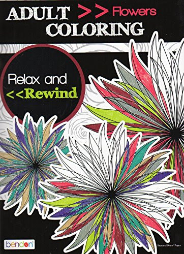 Flowers Adult Coloring Book Relax And Rewind V1 Bendon