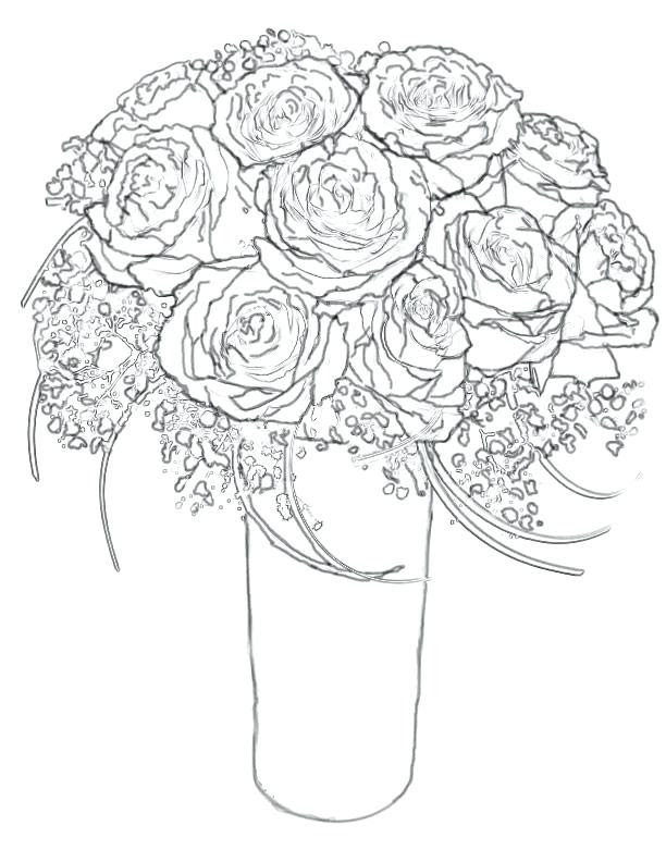 Download Realistic Flowers Drawing at GetDrawings | Free download