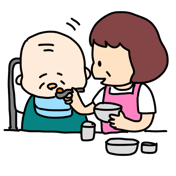 食事介助のイラスト かわいいフリー素材が無料のイラストレイン