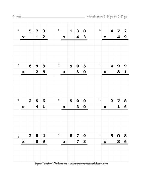  11 three digit multiplication worksheets worksheetocom