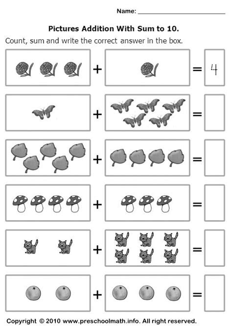  printable kindergarten math worksheets kindergarten