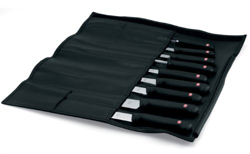 Wenger Grand Maitre 9-Piece Chef's Knife Set with Leather Roll