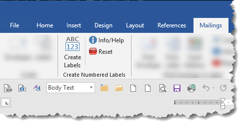 Numbered Labels