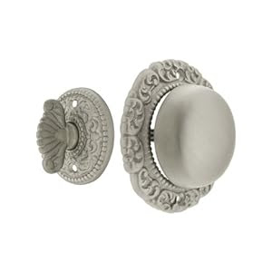 Small Scroll Design Twist Door Bell In Satin Nickel. Hand-Turn Doorbell.