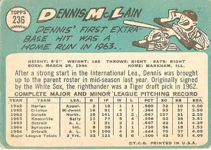 #238 Dennis McLain (back)