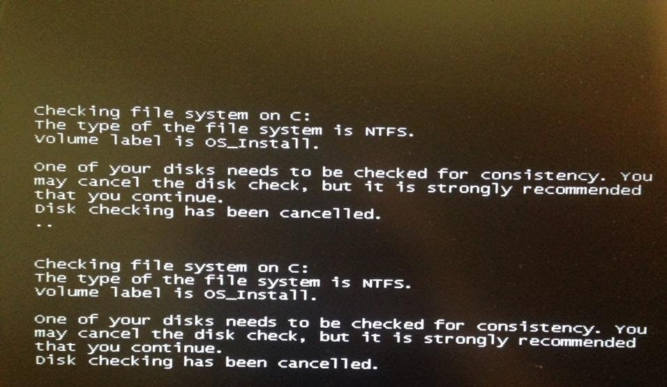 Windows 7 Home Premium Chkdsk /f C: issue | Tom's Hardware Forum