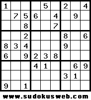 O sudoku do día por SudokusWeb.com