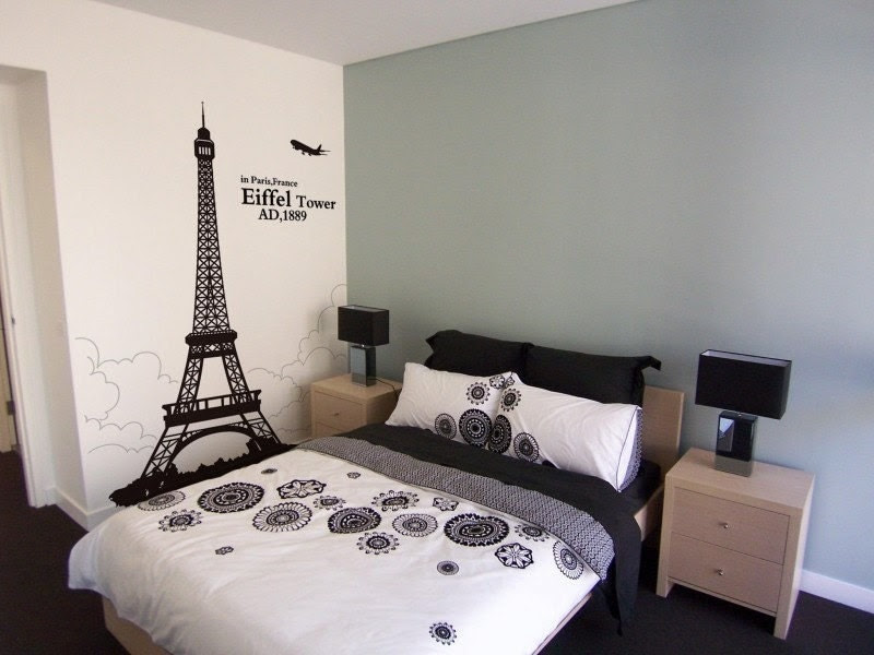 Wall Decals Eiffel Tower Wall Stickers Home by WallDecalsTime