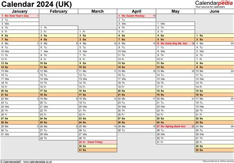  calendar 2024 uk free printable pdf templates