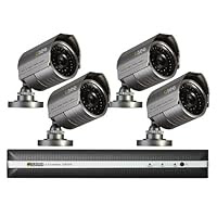 Q-See QS494-452-5 4 Channel Security Surveillance DVR System with 4 High-Resolution Cameras and 500 GB Hard Drive, Black