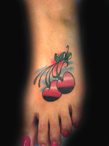 Female Tattoos With Nice Cherry Tattoo Designs Galleries Pictures