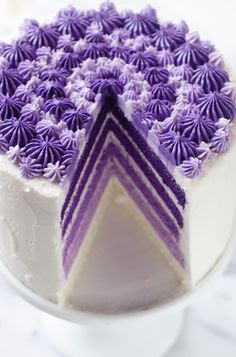 Purple Ombre Layer Cake - The Cake Merchant