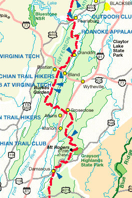 Map Of Damascus Virginia