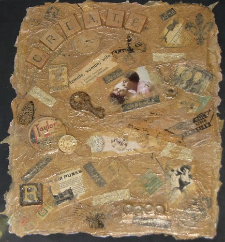 Art Journal #2 - Faux Beeswax Collage 007