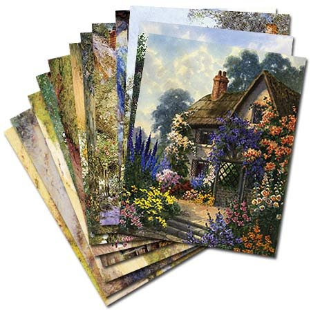christmas cards box set: Cottages - Box Set of 12 Assorted Greeting ...