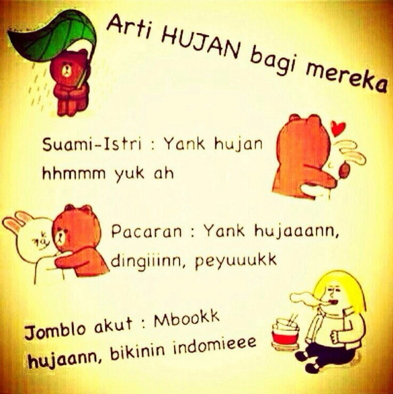Gambar Dan Kata Kata Lucu Hujan Stok Gambar Lucu