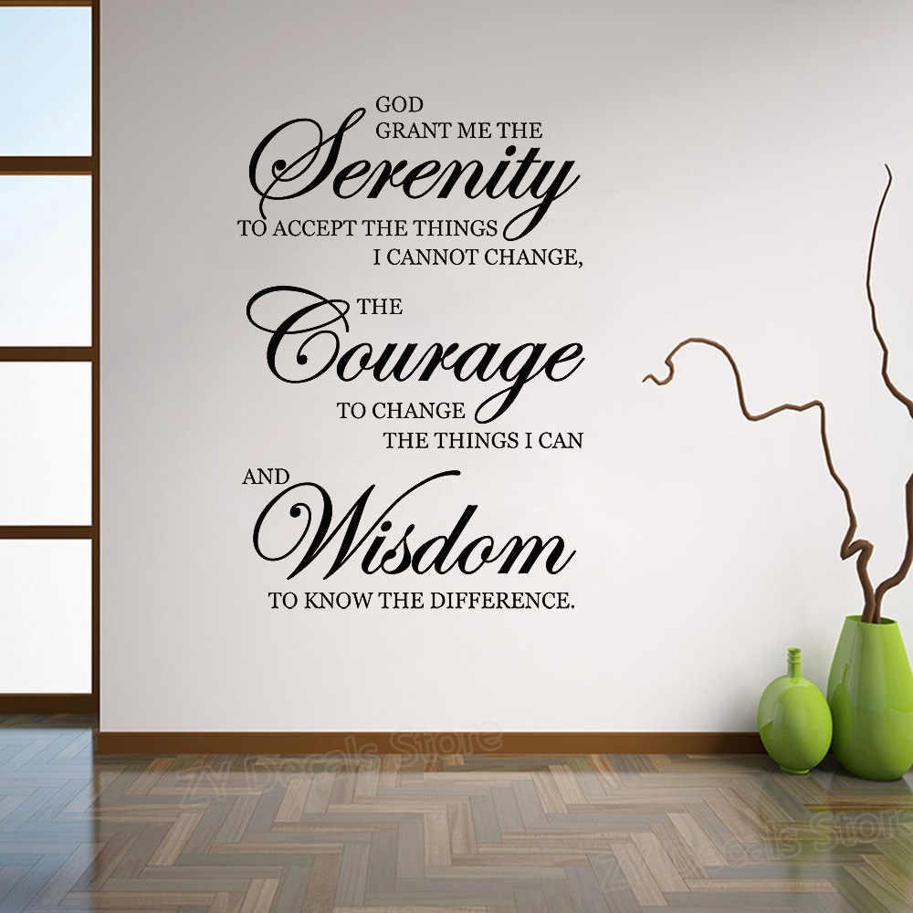 Inspirational Quotes Wall Stickers Home Decor Living Room Serenity