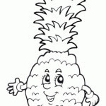 Funny pineapple with face