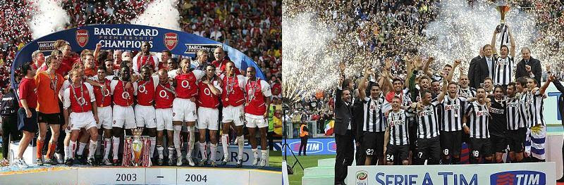 Team Comparison The Invincibles Arsenal 2003 04 Vs Juventus 2011 12 Back Page Football