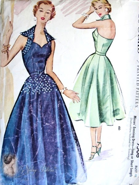 Halter neck formal dress pattern