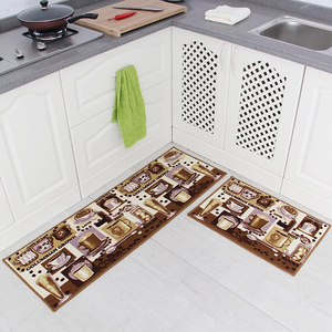 Home Garden Cof Carvapet 2 Piece Non Slip Kitchen Mat Rubber Backing Doormat Runner Rug Set Rugs Carpets