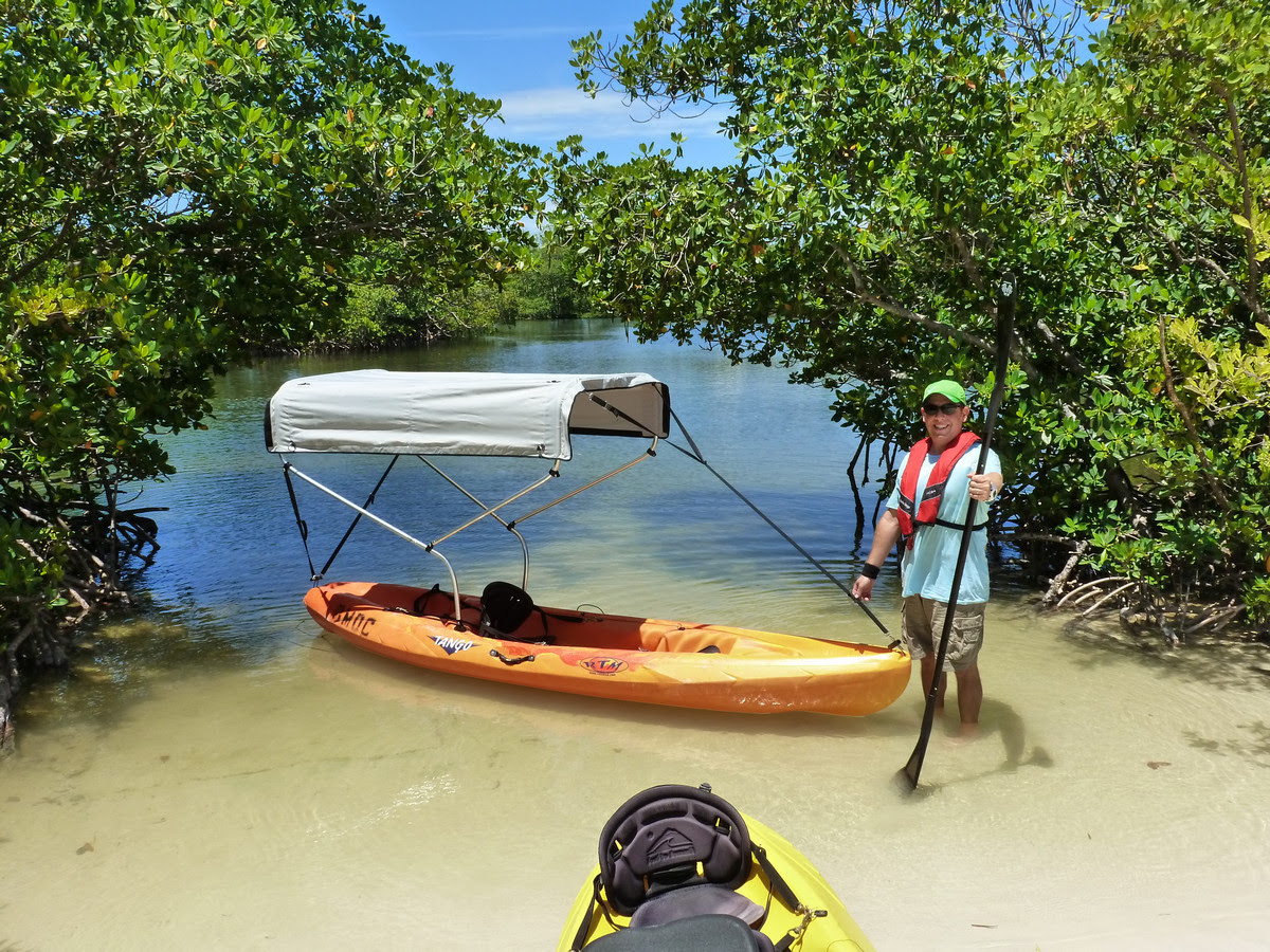 new adjustable width 2 bow bimini top for boat, kayak