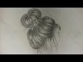 Hair Bun Drawing Easy