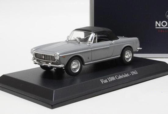 Gray 1 43 Scale Norev Diecast 1963 Fiat 1500 Cabriolet Model Nb3t673 Ezbustoys Com