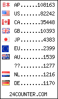 visitors by country counter