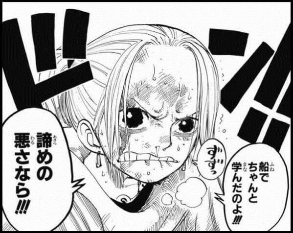 船でちゃんと学んだのよ 諦めの悪さなら ワンピース