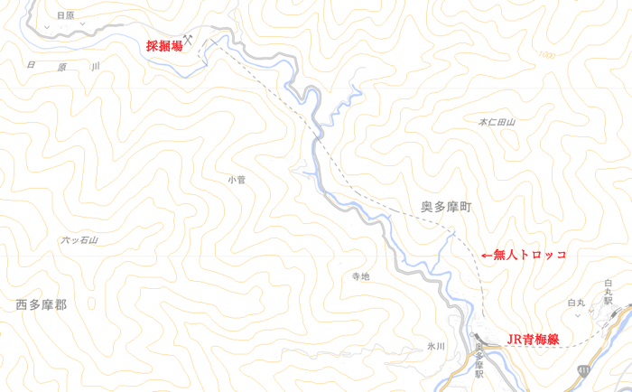 奥多摩工業無人トロッコ