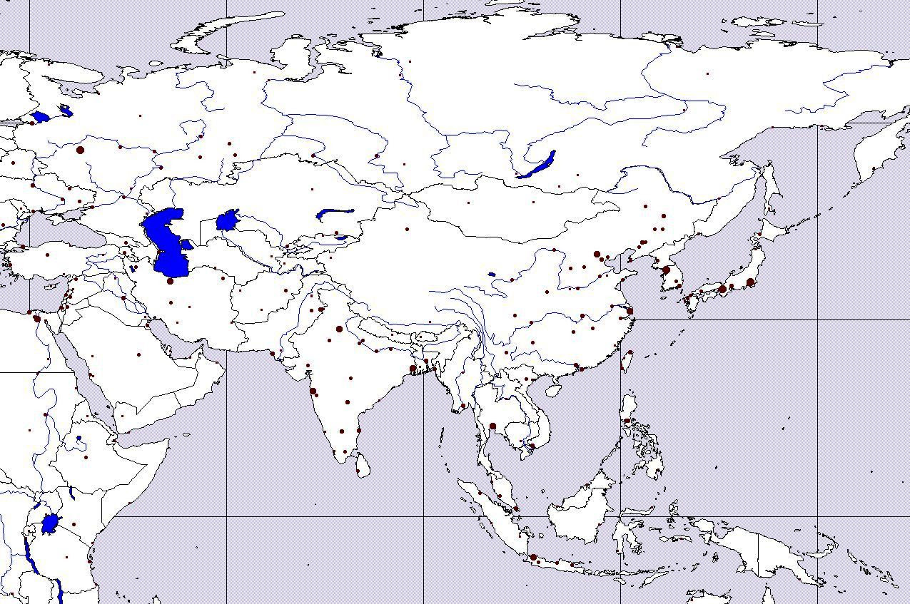 slepá mapa asie povrch Slepá mapa Asie slepá mapa asie povrch