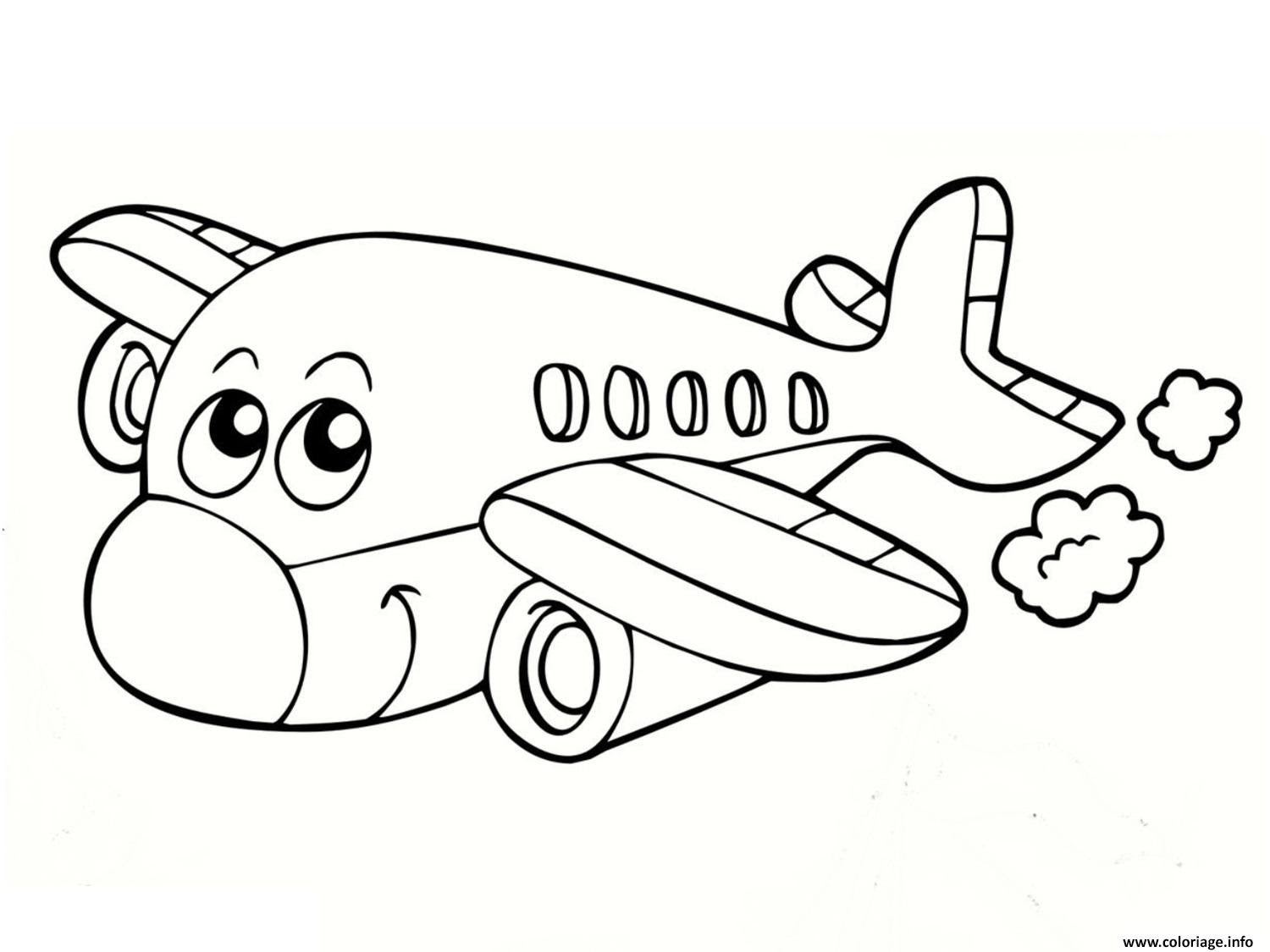 Coloriage avion 14 - JeColorie.com
